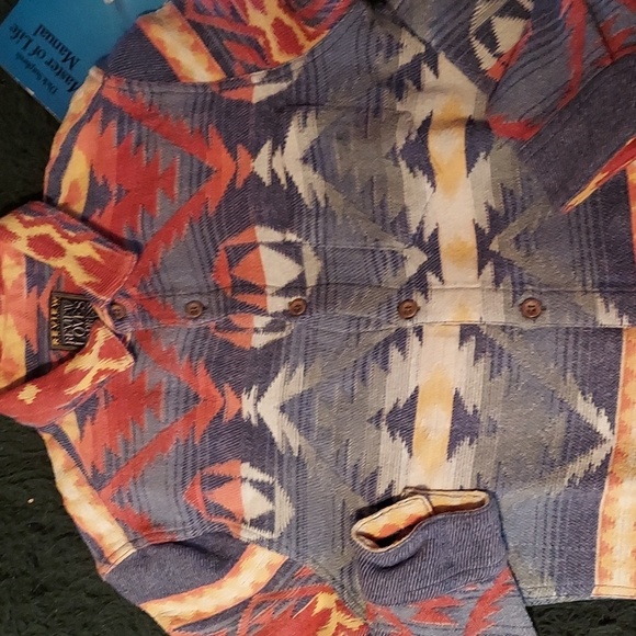 Southwestern / cowboy button up sweater shirt - Picture 2 of 2